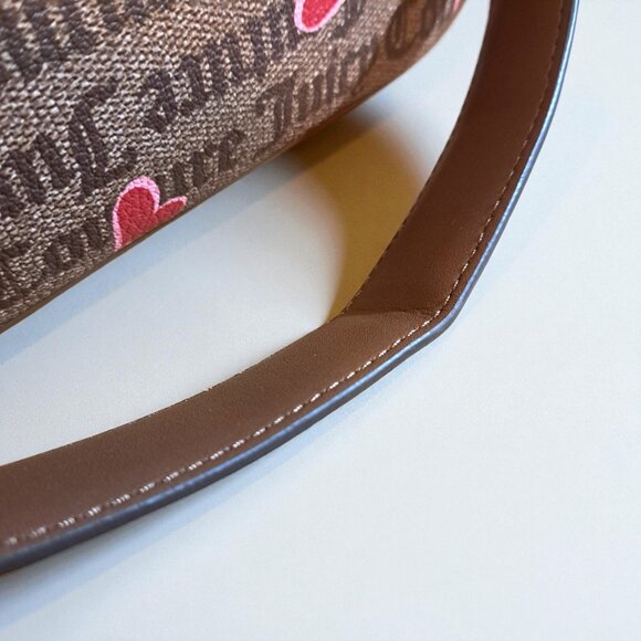 Juicy Couture I Heart Juicy Shoulder Bag Brown/Pink/Red NWT ( See Disc/Photos) - Picture 5 of 10